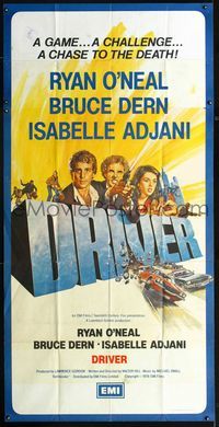 1m340 DRIVER English 3sheet '78 Walter Hill, best completely different artwork of car chase & stars!