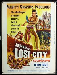 1n145 JOURNEY TO THE LOST CITY Thirty by Forty '59 Fritz Lang, art of sexy Arabian Debra Paget!