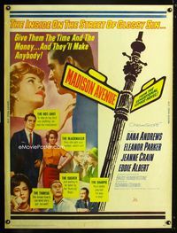 1n161 MADISON AVENUE Thirty by Forty poster '61 Dana Andrews wants Eleanor Parker to be nice to him!