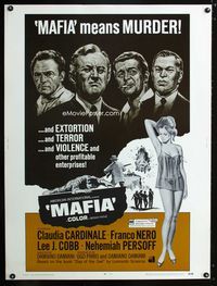 1n162 MAFIA Thirty by Forty '69 art of Lee J. Cobb & sexy full-length Claudia Cardinale in nightie!
