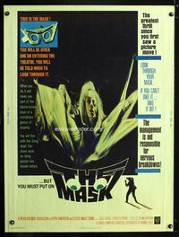 1n170 MASK Thirty by Forty movie poster '61 cool 3-D horror image!