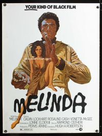 1n173 MELINDA Thirty by Forty movie poster '72 art of sexy Vonetta McGee, YOUR kind of black film!