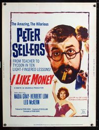 1n175 MR. TOPAZE Thirty by Forty movie poster '62 the amazing hilarious Peter Sellers, I Like Money!