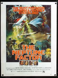 1n181 NEPTUNE FACTOR style A Thirty by Forty '73 really cool John Berkey giant fish sci-fi art!
