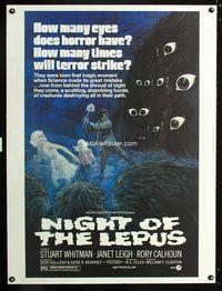 1n183 NIGHT OF THE LEPUS 30x40 '72how many eyes does horror have, how many times will terror strike