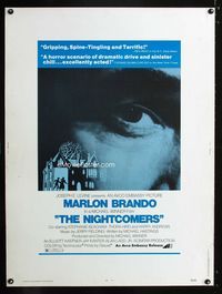 1n184 NIGHTCOMERS Thirty by Forty movie poster '72 Marlon Brando, Michael Winner English horror!