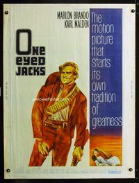 1n190 ONE EYED JACKS Thirty by Forty poster '61 great artwork of star & director Marlon Brando!