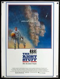 1n220 RIGHT STUFF Thirty by Forty movie poster '83 great Tom Jung art of the first NASA astronauts!