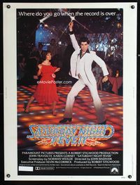 1n224 SATURDAY NIGHT FEVER Thirty by Forty movie poster '77 classic disco dancer John Travolta!