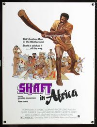 1n228 SHAFT IN AFRICA Thirty by Forty '73 artwork of Richard Roundtree stickin' it all the way!