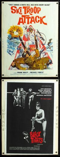 1n233 SKI TROOP ATTACK Thirty by Forty '60 Roger Corman, also includes Black Tights one-sheet!