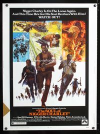 1n236 SOUL OF NIGGER CHARLEY 30x40 '73 Fred Williamson has his soul brothers with him this time!