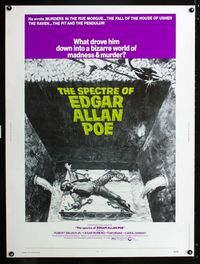 1n239 SPECTRE OF EDGAR ALLAN POE 30x40 '74 what drove him to a bizarre world of madness & murder!