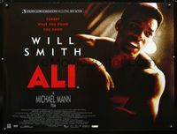 1n003 ALI British quad poster'01 Will Smith as heavyweight champion boxer Muhammad Ali, Michael Mann