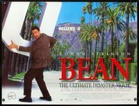 1n010 BEAN DS British quad movie poster '97 Rowan Atkinson is Mr. Bean in Hollywood!