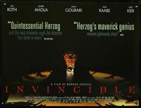 1n040 INVINCIBLE DS British quad movie poster '01 Tim Roth, directed by Werner Herzog!