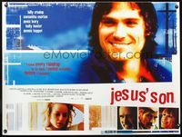 1n042 JESUS' SON British quad poster '99 close up image of Billy Crudup, plus Holly Hunter too!