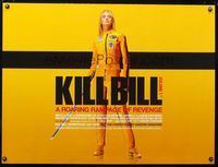 1n043 KILL BILL: VOL. 1 DS British quad '03 Quentin Tarantino, full-length Uma Thurman with katana!