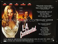 1n045 L.A. CONFIDENTIAL British quad '97 Kevin Spacey, Russell Crowe, Guy Pearce, sexy Kim Basinger