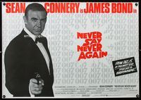 1n058 NEVER SAY NEVER AGAIN advance British quad movie poster '83 Sean Connery as James Bond 007!