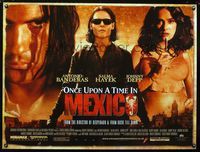 1n061 ONCE UPON A TIME IN MEXICO DS British quad '03 Antonio Banderas, Johnny Depp, sexy Salma Hayek