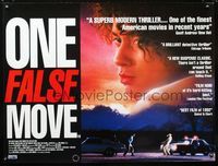 1n062 ONE FALSE MOVE British quad movie poster '91 Bill Paxton, Cynda Williams, Carl Franklin