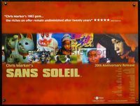 1n071 SANS SOLEIL British quad movie poster R2002 Chris Marker, 20th anniversary release!