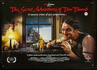 1n073 SECRET ADVENTURES OF TOM THUMB British quad poster '93 a nursery crime of epic proportions!