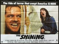 1n075 SHINING British quad '80 Stephen King & Stanley Kubrick horror masterpiece, Jack Nicholson