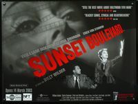 1n084 SUNSET BLVD advance British quad movie poster R03 William Holden, Gloria Swanson, Billy Wilder