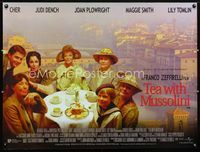 1n086 TEA WITH MUSSOLINI DS British quad poster '99 Franco Zeffirelli, Cher, Lily Tomlin, Judi Dench