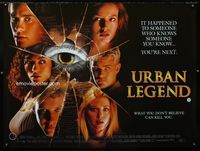 1n091 URBAN LEGEND British quad movie poster '98 Alicia Witt, Jared Leto, Tara Reid, Joshua Jackson
