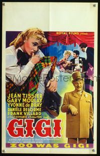 1o255 GIGI Belgian movie poster '49 Jacqueline Audry, Jean Tissier, Gaby Morlay