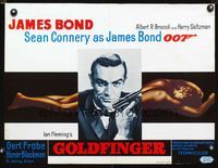 1o261 GOLDFINGER Belgian 18x23 movie poster R70s great image of Sean Connery as James Bond!