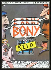 1o458 BONY A KLID Czech movie poster '87 wacky prison artwork including naked girl!