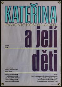 1o434 CATHERINE & HER TWO DAUGHTERS Czech 23x33 poster '75 Vaclav Gajer's Katerina a jeji deti!