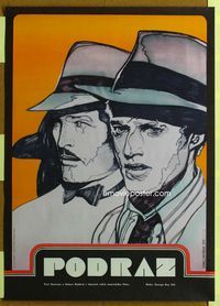 1o454 STING Czech movie poster '74 different art of Paul Newman & Robert Redford by Karel Machalek!