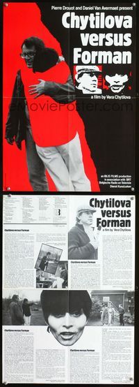 1o198 CHYTILOVA VERSUS FORMAN two-sided Dutch poster '81 Vera Chytilova's film about Milos Foreman!