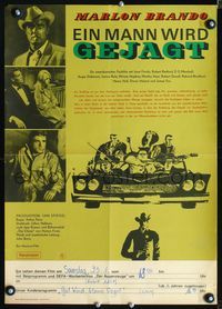 1o224 CHASE East German 16x23 movie poster '70 Marlon Brando, Jane Fonda, Robert Redford