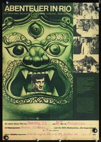 1o233 THAT MAN FROM RIO East German 16x23 movie poster '64 suave secret agent Jean-Paul Belmondo!