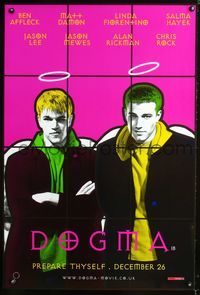 1o323 DOGMA DS teaser English 1sh '99 Kevin Smith, different art of angels Ben Affleck & Matt Damon!