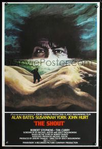 1o320 SHOUT English one-sheet movie poster '78 Alan Bates, Susannah York, cool sexy artwork!