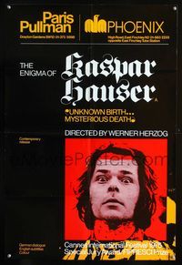 1o337 MYSTERY OF KASPAR HAUSER English double crown movie poster '74 Werner Herzog