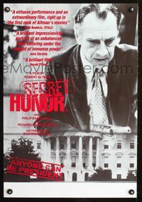 1o338 SECRET HONOR English double crown '84 Robert Altman, Richard Nixon, anyone can be President!