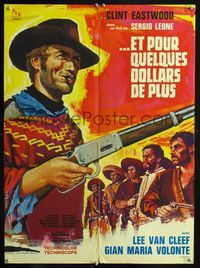 1o394 FOR A FEW DOLLARS MORE French 23x32 '67 art of Clint Eastwood by Vanni Tealdi, Sergio Leone