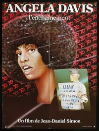 1o403 L'ENCHAINEMENT French 23x32 movie poster '78 Angela Davis: The Sequence of Events, cool art!