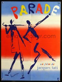 1o411 PARADE French 23x32 poster '74 Jacques Tati, cool surreal art by Lagrange & Roger Boumendil!