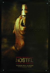 1o222 HOSTEL DS teaser German 27x40 poster '05 Eli Roth gore-fest, gruesome mouth drilling image!