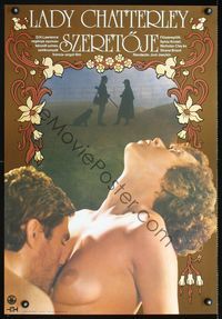 1o245 LADY CHATTERLEY'S LOVER Hungarian movie poster '81 sexiest close up of naked Sylvia Kristel!