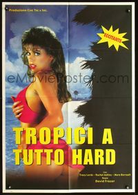 1o002 BAD GIRLS III Italian one-sheet poster '84 sexiest Rachel Ashley close up on beach in bikini!